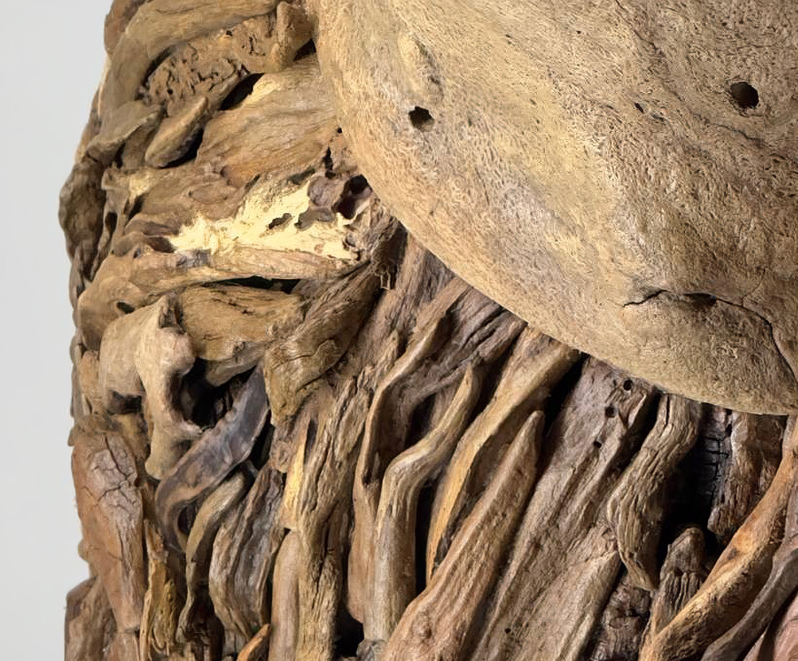 Density of layered driftwood strands